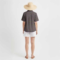 Wood Tartan Crest Hawaiian Shirt Ferocious Lion Style