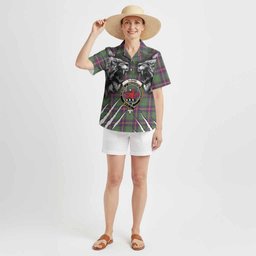 Young Tartan Crest Hawaiian Shirt Ferocious Lion Style