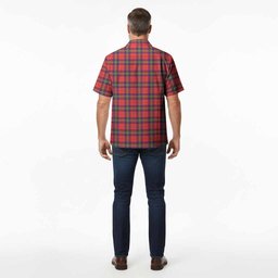 Ruthven Tartan Crest Hawaiian Shirt Ferocious Lion Style