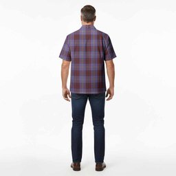 Rutherford Tartan Crest Hawaiian Shirt Ferocious Lion Style