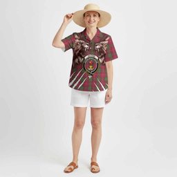 Rattray Tartan Crest Hawaiian Shirt Ferocious Lion Style