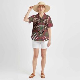 Somerville Tartan Crest Hawaiian Shirt Ferocious Lion Style