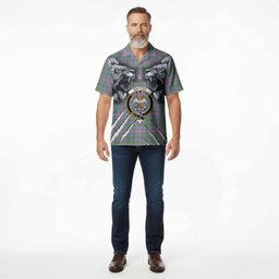 Ralston Tartan Crest Hawaiian Shirt Ferocious Lion Style