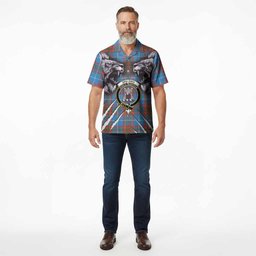Spalding Tartan Crest Hawaiian Shirt Ferocious Lion Style