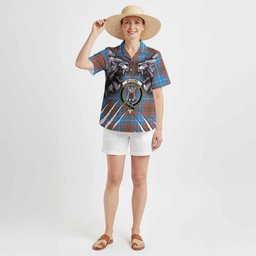 Spalding Tartan Crest Hawaiian Shirt Ferocious Lion Style