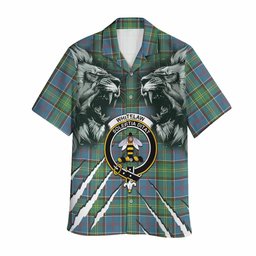 Whitelaw Tartan Crest Hawaiian Shirt Ferocious Lion Style