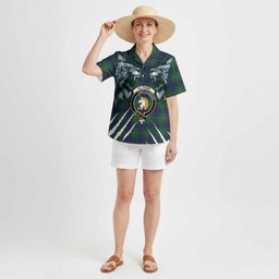 Oliphant Tartan Crest Hawaiian Shirt Ferocious Lion Style