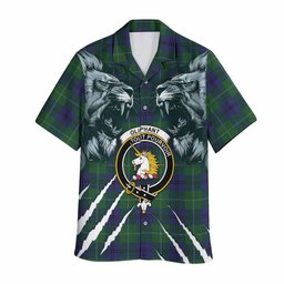 Oliphant Tartan Crest Hawaiian Shirt Ferocious Lion Style