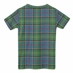 Colville Tartan Crest Kid T-shirt Ferocious Lion Style