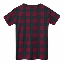 Lindsay Tartan Crest Kid T-shirt Ferocious Lion Style