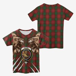 MacFie (McFie) Tartan Crest Kid T-shirt Ferocious Lion Style