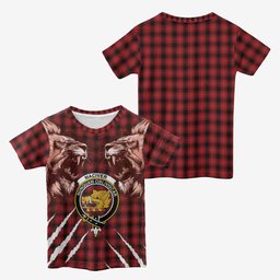 MacIver (McIver) Tartan Crest Kid T-shirt Ferocious Lion Style
