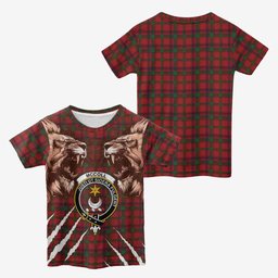 MacColl (McColl) Tartan Crest Kid T-shirt Ferocious Lion Style