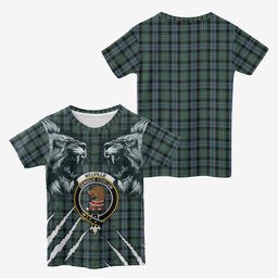 Melville Tartan Crest Kid T-shirt Ferocious Lion Style