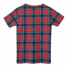 MacTavish (McTavish) Tartan Crest Kid T-shirt Ferocious Lion Style