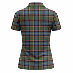 Aikenhead Tartan Crest Women Polo Shirt Ferocious Lion Style
