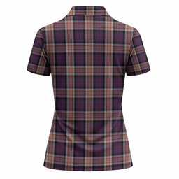 Carnegie Tartan Crest Women Polo Shirt Ferocious Lion Style