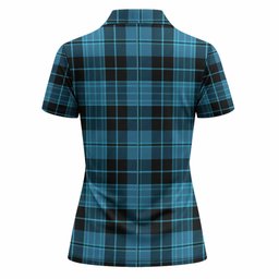 Clergy Tartan Crest Women Polo Shirt Ferocious Lion Style