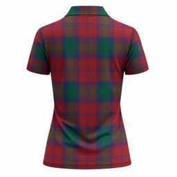 Byres (Byses) Tartan Crest Women Polo Shirt Ferocious Lion Style