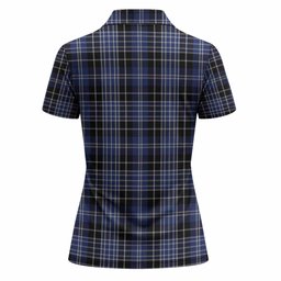 Clark (Clarke) Tartan Crest Women Polo Shirt Ferocious Lion Style