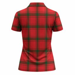 Darroch Tartan Crest Women Polo Shirt Ferocious Lion Style