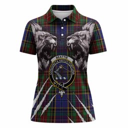 Beattie (Beatty) Tartan Crest Women Polo Shirt Ferocious Lion Style