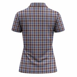 Boswell Tartan Crest Women Polo Shirt Ferocious Lion Style