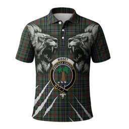Bisset Tartan Crest Polo Shirt Ferocious Lion Style