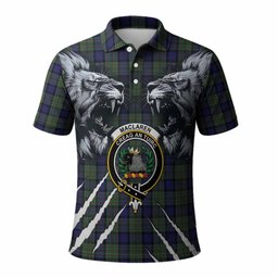 MacLaren (McLaren) Tartan Crest Polo Shirt Ferocious Lion Style