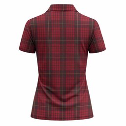 MacQueen (McQueen) Tartan Crest Women Polo Shirt Ferocious Lion Style