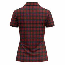 Nicolson Tartan Crest Women Polo Shirt Ferocious Lion Style