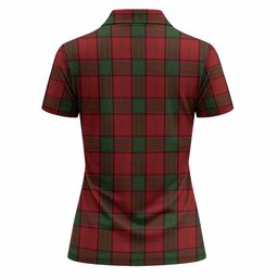 Maxwell Tartan Crest Women Polo Shirt Ferocious Lion Style
