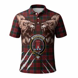 MacCracken (McCracken) Tartan Crest Polo Shirt Ferocious Lion Style