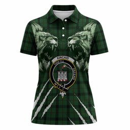 Kincaid Tartan Crest Women Polo Shirt Ferocious Lion Style