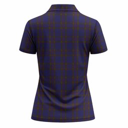 Elliot Tartan Crest Women Polo Shirt Ferocious Lion Style