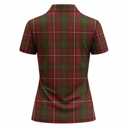 Hay Tartan Crest Women Polo Shirt Ferocious Lion Style