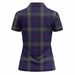 Kinnaird Tartan Crest Women Polo Shirt Ferocious Lion Style