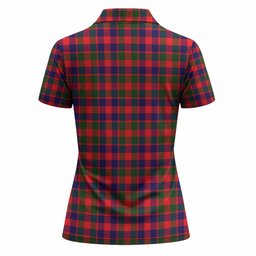 MacGowan (McGowan) Tartan Crest Women Polo Shirt Ferocious Lion Style