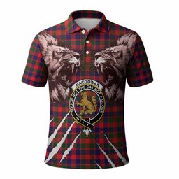MacGowan (McGowan) Tartan Crest Polo Shirt Ferocious Lion Style