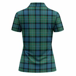 Ferguson (Fergusson) Tartan Crest Women Polo Shirt Ferocious Lion Style