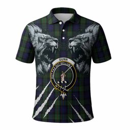 Gunn Tartan Crest Polo Shirt Ferocious Lion Style