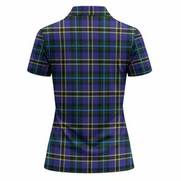 Hope Tartan Crest Women Polo Shirt Ferocious Lion Style