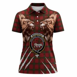 MacDonald (McDonald) of Sleat Tartan Crest Women Polo Shirt Ferocious Lion Style