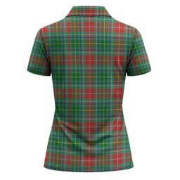 Muirhead Tartan Crest Women Polo Shirt Ferocious Lion Style