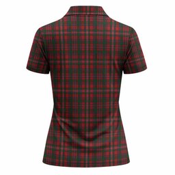 MacKinnon (McKinnon) Tartan Crest Women Polo Shirt Ferocious Lion Style