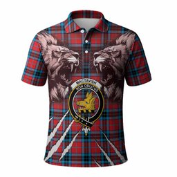 MacTavish (McTavish) Tartan Crest Polo Shirt Ferocious Lion Style