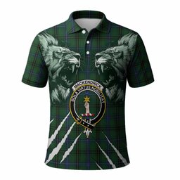 MacKendrick (McKendrick) Tartan Crest Polo Shirt Ferocious Lion Style
