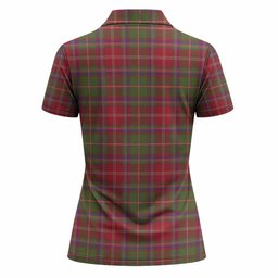 Somerville Tartan Crest Women Polo Shirt Ferocious Lion Style