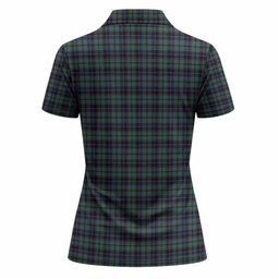 Stephenson (Stevenson) Tartan Crest Women Polo Shirt Ferocious Lion Style