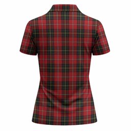 Orr Tartan Crest Women Polo Shirt Ferocious Lion Style